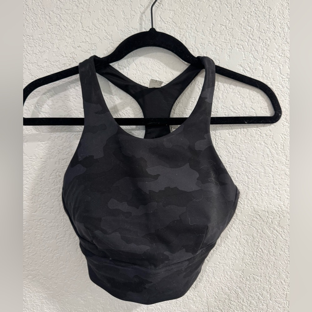 Lululemon Athletica Black Camouflage Sports Bra